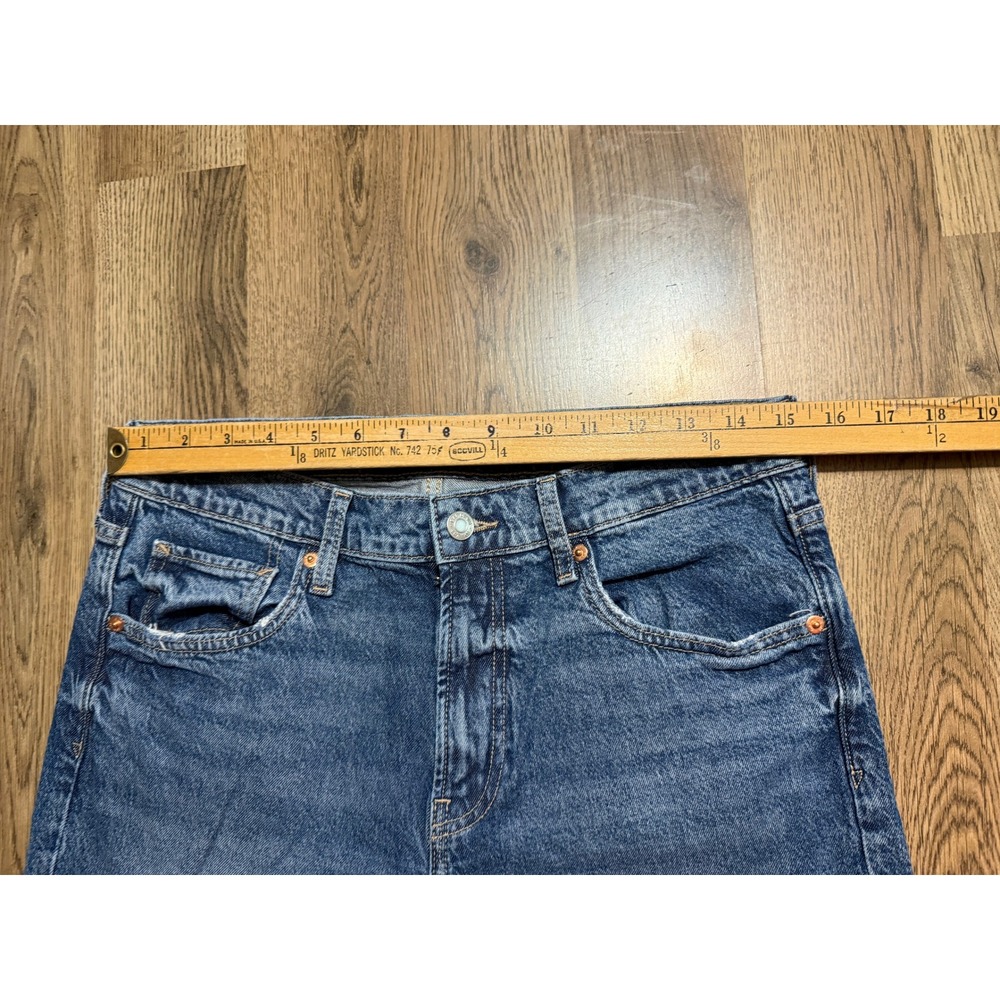 GAP Jeans Women Size 8/29R Blue Denim Jeans High Rise Straight Leg  90s Loose - Picture 9 of 12